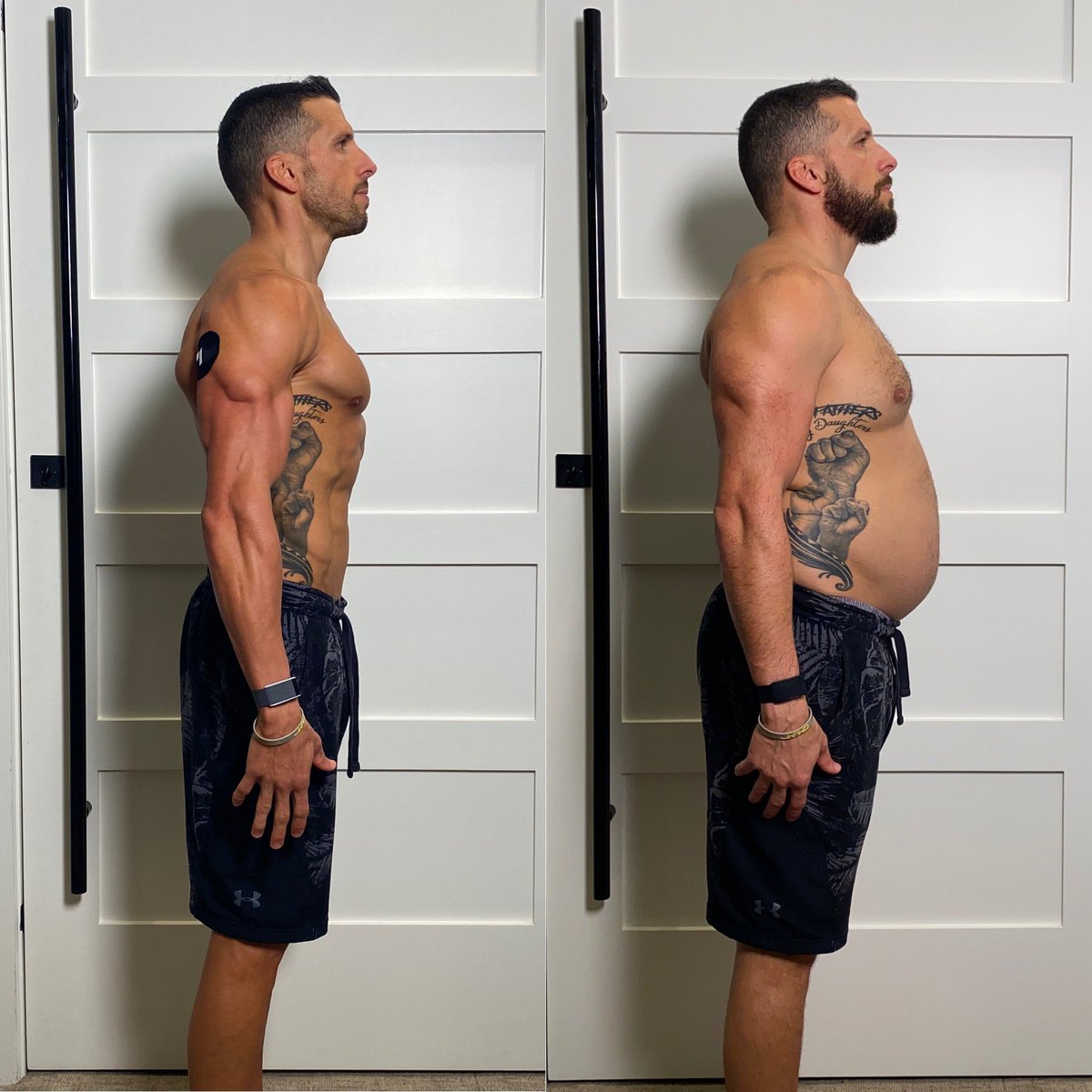 fit2fat2fit's tweet photo. Week 11 Results on my #Fit2Fat2Forty Journey!

Week 1 Stats: 
- Weight = 181.6 lbs
- Waist = 33.5”
- Hips = 38”
- Body Fat % = 8.4%

Week 11 Stats:
- Weight = 225 lbs
- Waist = 43”
- Hips = 45”
- Body Fat % = 22%

Stay in the know and sign up at https://t.co/Ymp1UaBEz1 https://t.co/QkgayBeGrf