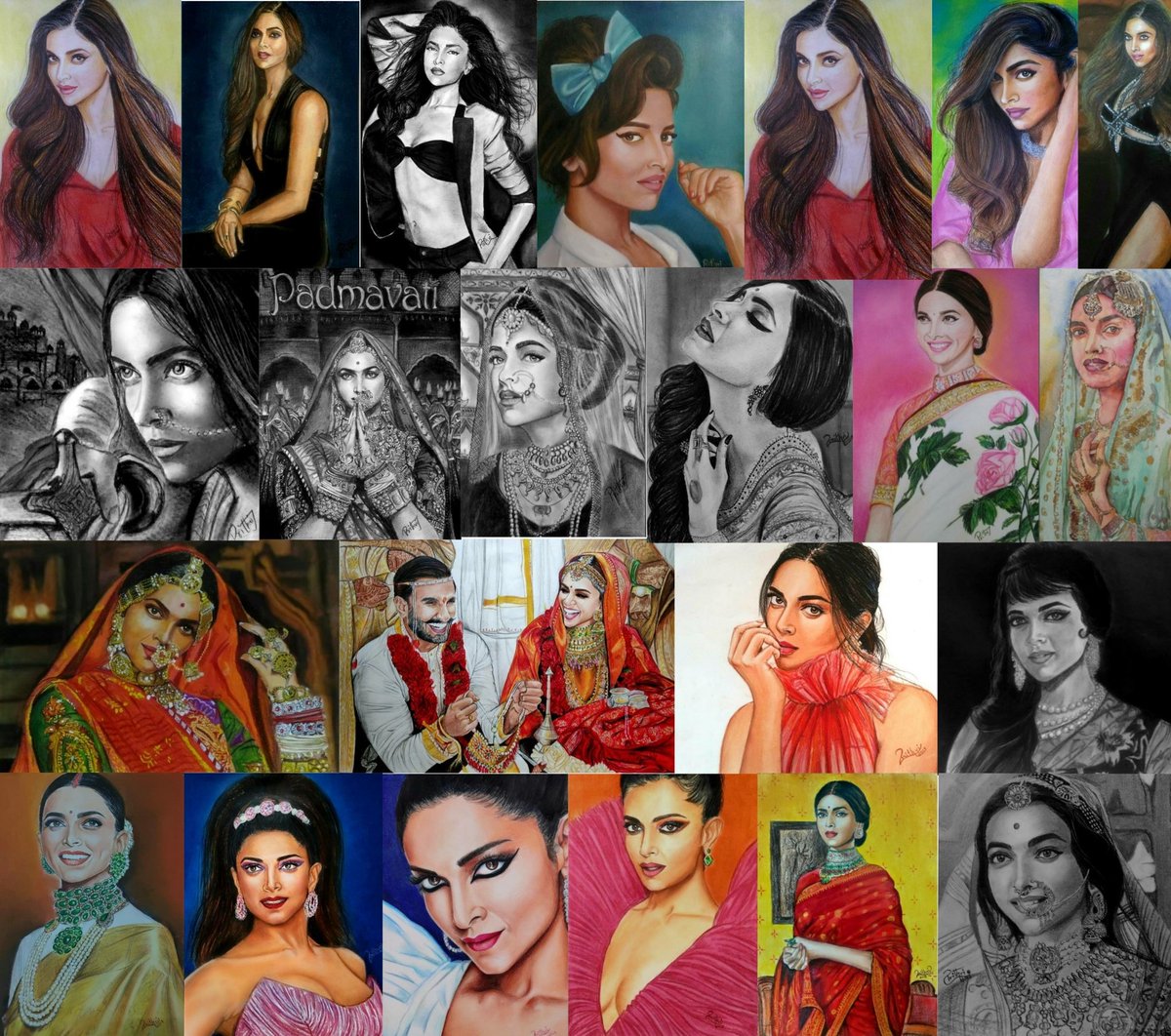 13 Years Ago ,This woman dazzled us with her beauty and talent in Om Shanti Om. The celebration for  #13YearsOfDeepikaPadukone beginsHere are all my artworks of the Queen of Bollywood  #DeepikaPadukone She is the most beautiful muse for my art @deepikapadukone  @DeepikaPFC