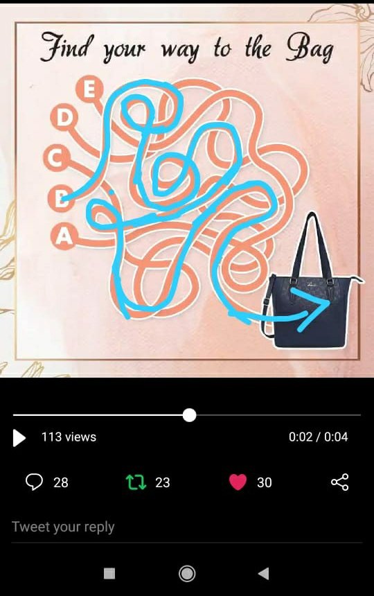 kavi_kishmish's tweet photo. @LavieWorld Route - B
#sundayfunday #findyourway #fungame #contestalert #handbag #satchelbag #fastestway #festivefun #stylishbag #giveawayalert
Tag
@khushi_kingdom
@Preeti_kingdom
@Deepaadhan3
@Raahi_supergirl
@Ritu_DreamGirl
@vinodsapra76
@strikerbabit
@BansalKunjkapil
@ravimoon64 https://t.co/veKonYFsz6