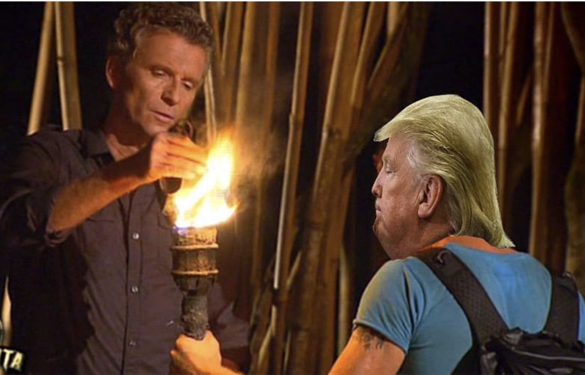 Denis Brogniart (@denisbrogniart) on Twitter photo Bye bye Donald! <a href="/realDonaldTrump/">Donald J. Trump</a> la sentence des américains est irrévocable. 😉 #KohLanta Bye bye Donald! <a href="/realDonaldTrump/">Donald J. Trump</a> la sentence des américains est irrévocable. 😉 #KohLanta