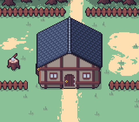 픽셀아트 연습 , 숲속 나무집 
pixelart practice , Forest House
#pixelart
