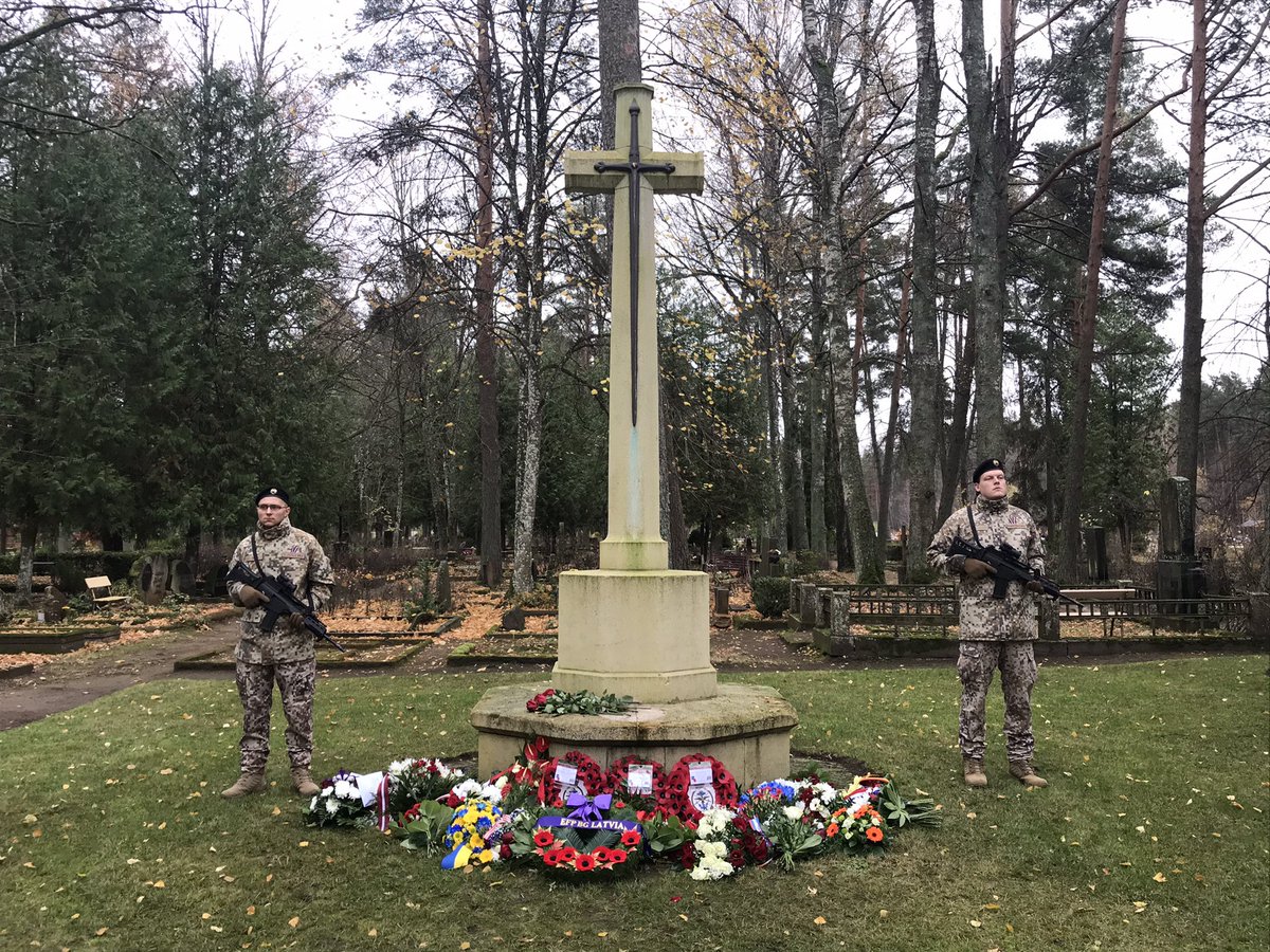 MrKeithShannon's tweet photo. Understandably different Remembrance Day commemorations this year. But no less moving. An honour to represent @UKinLatvia at Services in #Jelgava and @StSavioursRiga #WeWillRememberThem #LestWeForget https://t.co/HKXI2yRj9p