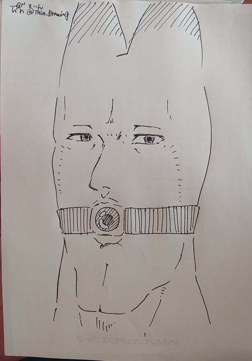 今日の鍋パで描いたラッキーさん 