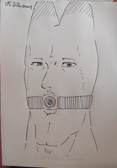 今日の鍋パで描いたラッキーさん 