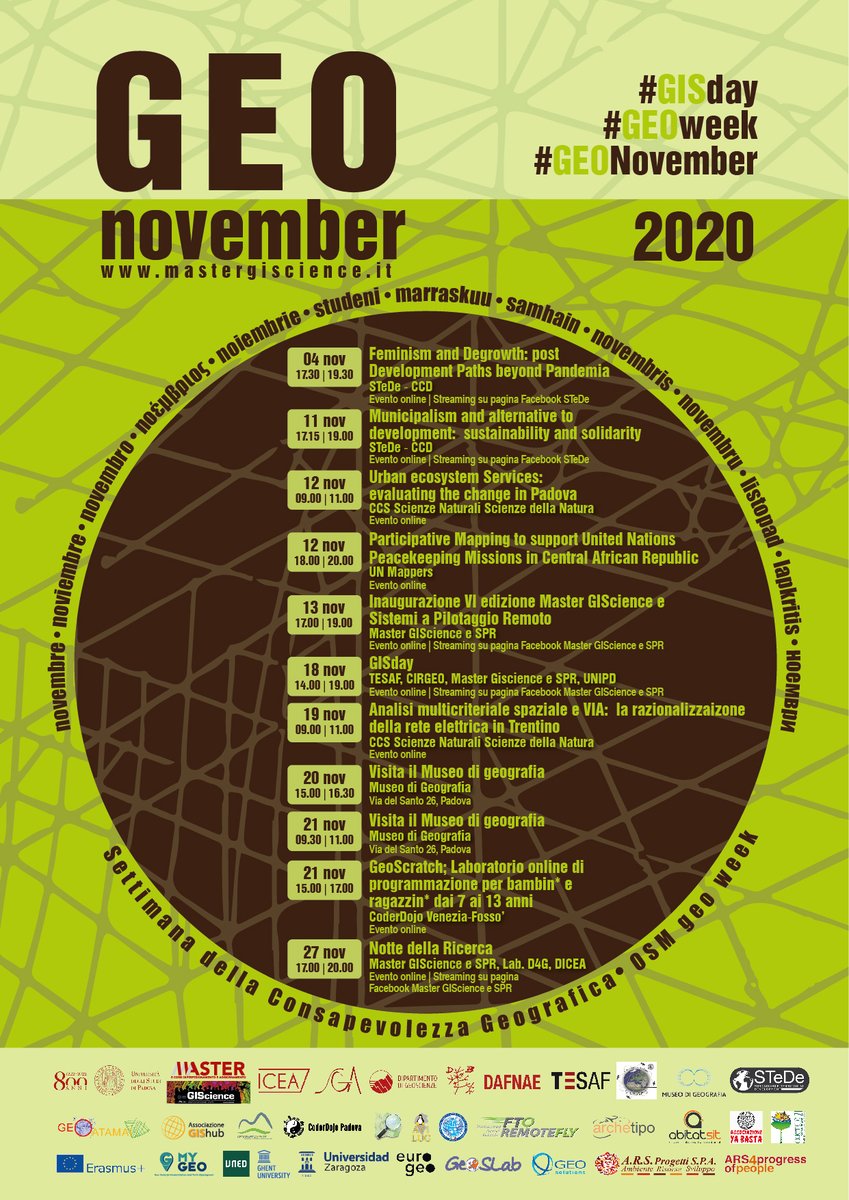 MassDeMarchi's tweet photo. #11november Francesca Benciolini, Matteo Francesconi share experiences at International Joint Master Degree STeDe CCD
#geonovember #gisday #geoweek
@IlBoLive @UniPadova @MasterGIS_Droni #Capannori
@MatteoF21 #Padova @comunepadova @ComuniVirtuosi
https://t.co/Fc3mtyrCJ8 https://t.co/XtbzgXT29M