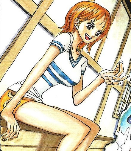 34 : Nami au début de One Piece elle est trop stylée vraiment après c'est tout ou rien