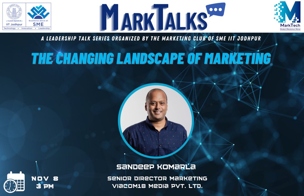 How Indian Marketing Landscape is changing?
MarkTalk for IIT Jodhpur 
<a href="/office_sme/">School of Management and Entrepreneurship, IIT J</a>
