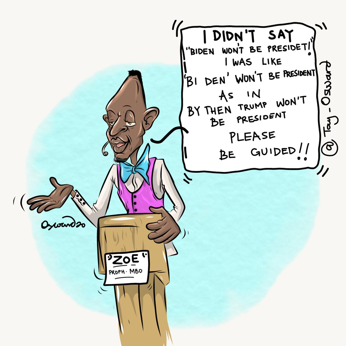 osward_cartoons's tweet photo. Be guided, man of gaad clears the air
#bidenharis2020 #mbonye #Uganda https://t.co/1VmjrZcTft