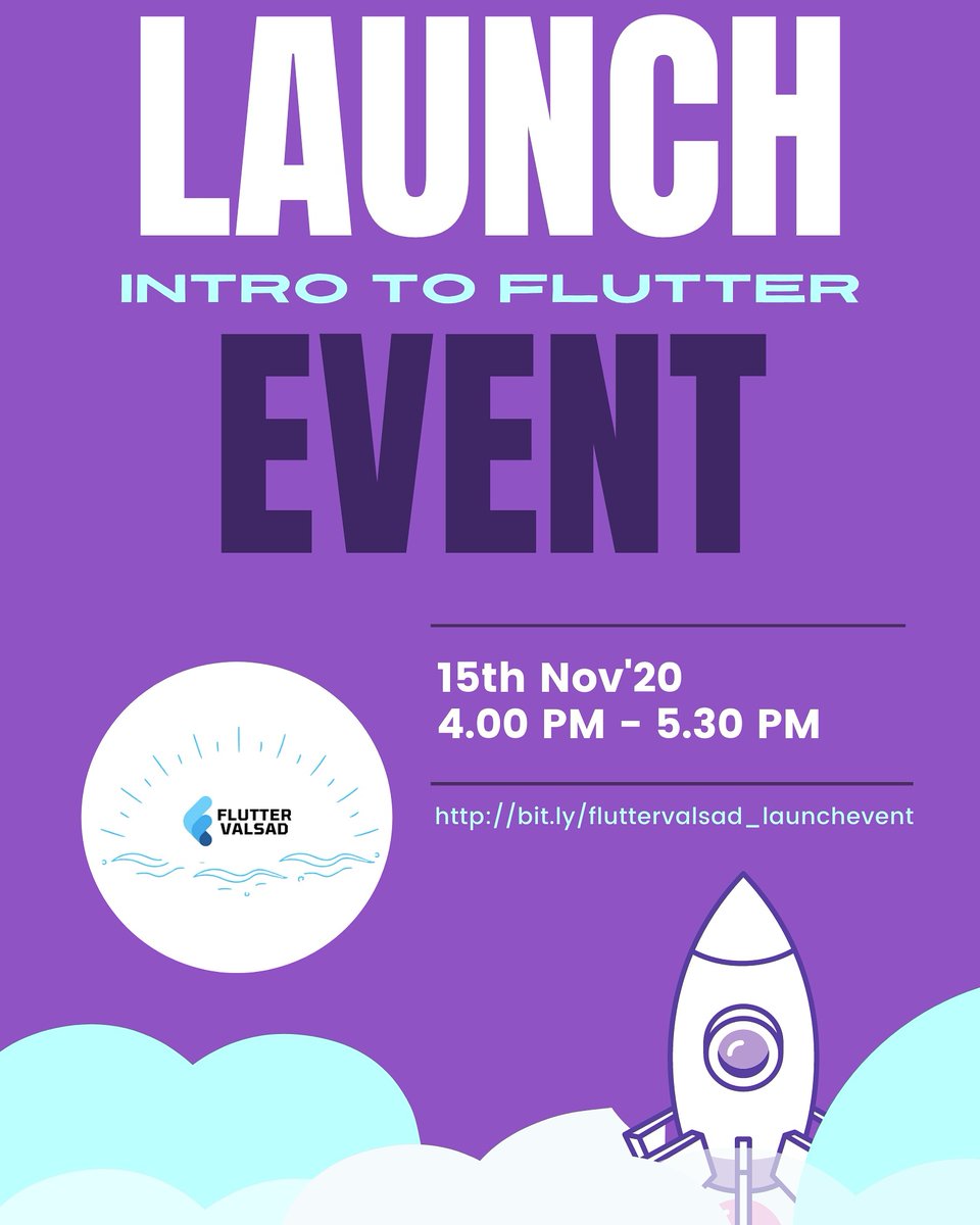 flutter_valsad's tweet photo. Hey Hey #flutter enthusiasts! We are so happy to announce our 1st event!!

Book your callendars for 15th November, 2020 from 4:00 PM IST to 5:30 PM IST. 🔥

Grab your tickets for free from https://t.co/8WOMjVboSS 

#Flutter #FlutterValsad #Communtity #Developer https://t.co/PfhvrLFT4z