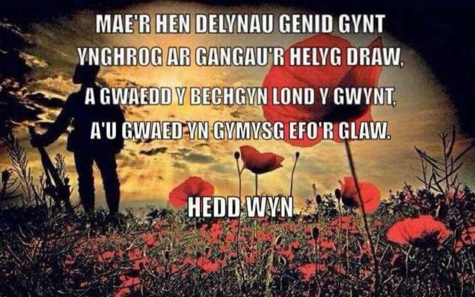 Ni a’u cofiwn hwy.
We will remember them.