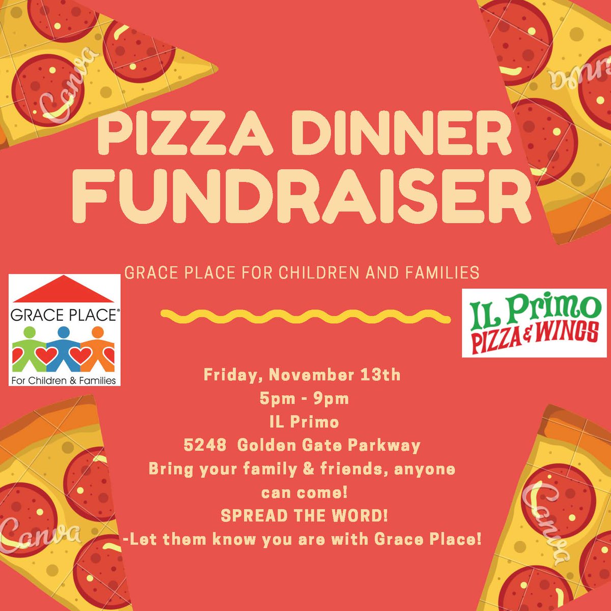 GPNaples's tweet photo. Mark this Friday on your calendar as Pizza Day! Grace Place Lead Program Assistant and Alumna of the LEAD program, Aileen, has organized a Pizza Dinner to support our education programs! 15% of all sales (including take out) go to Grace Place. #TheGracePlaceWay https://t.co/UMsUD1ZvqL