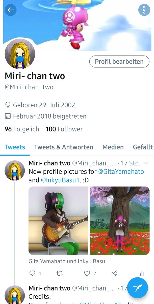 Miri_chan_two's tweet photo. Yay! Now I got 1oo followers. Thank you all soon much! :D https://t.co/02pmKfx4DA