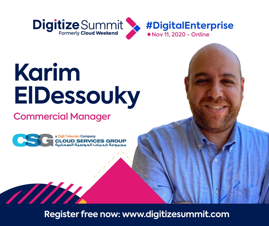 DigitizeSummit's tweet image. We are thrilled to have Karim ElDessouky - Commercial Manager at Cloud Services Group (CSG) as one of our speakers at #DS2020

Don&apos;t miss Karim&apos;s session and listen to his insights about the future of #digitaltransformation
Register free today: rebrand.ly/DigitizeSummit