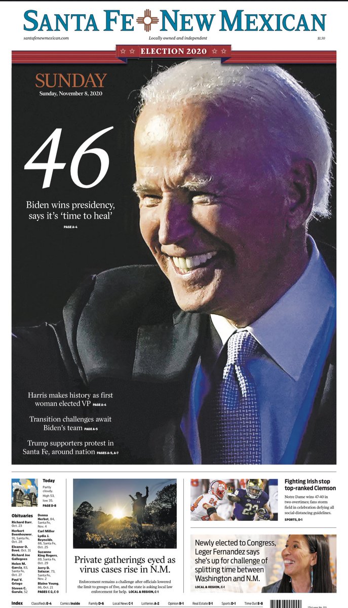 titelseiten's tweet image. Titelseiten zu #Biden‘s Wahlsieg: