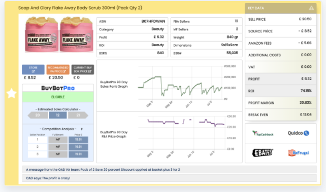 #3: Sourcing productsOk this is the fun, but challenging part.I'll explain how to do it,But if you want to skip the effort it takes to find products you can use a deal service.I HIGHLY recommend Online Arbitrage Deals... https://bit.ly/3keY30J&nbsp;