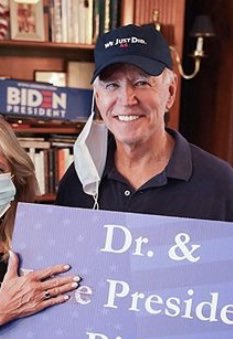 ohheyjenna's tweet image. Joe Biden quietly responded to Trump’s red “Make America Great Again” hats by wearing a blue hat in an Instagram post by Jill Biden that simply says: 

“We just did.”