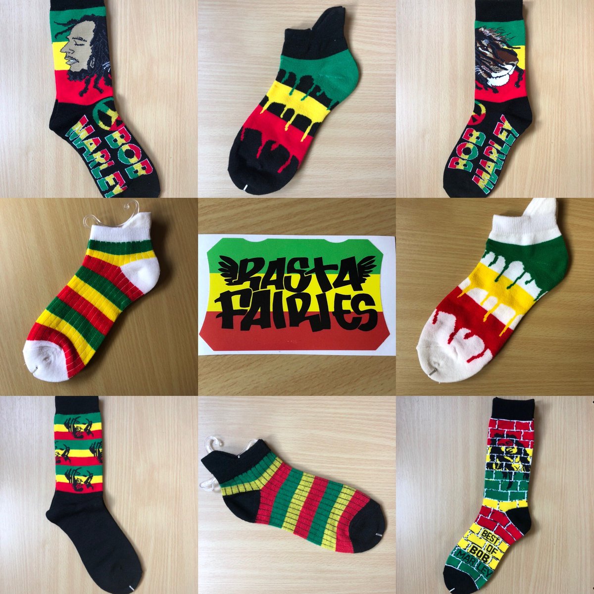 Rastafairies1's tweet photo. Some of our sock collection to keep those feet warm. Great #giftideas ! Check out the website https://t.co/JHGnEtEbml(link in bio) 🎅🏽🎄🙏🏼💚💛❤️ #reggaeclothing #rastawear #bobmarley #bobmarleysocks #rastasocks #redgoldgreen #christmasgiftideas #bobmarley #rastafairies https://t.co/URKd6I06Ge