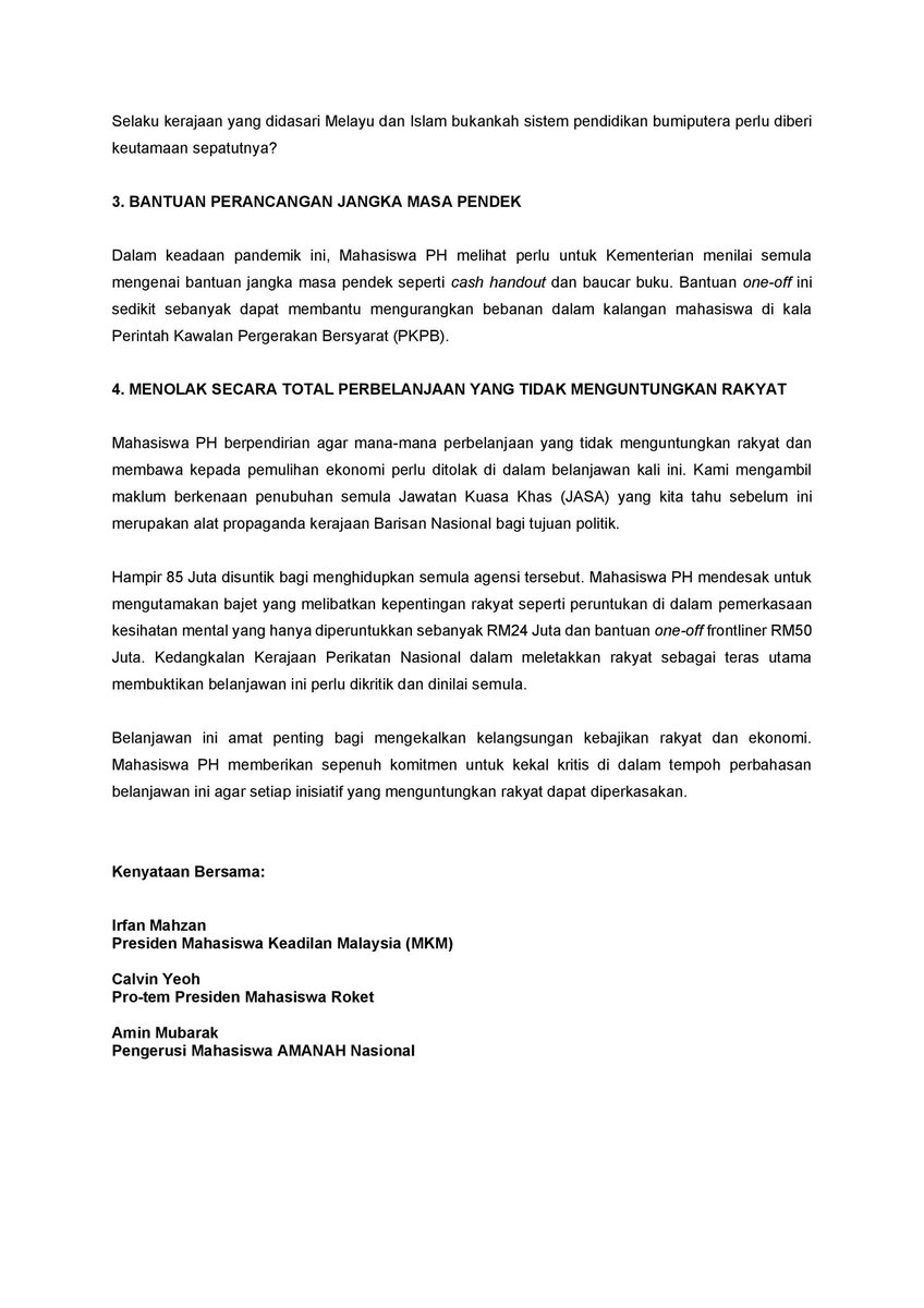 Mahasiswa Amanah Nasional On Twitter English Version