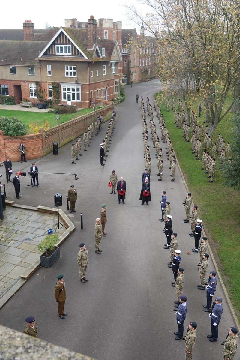 RadleyCCF's tweet photo. Fitting tribute today at Memorial Arch. Social distanced parade, obeying all Covid protocols to honour our servicemen and women. All due to great cadets and lots of hard work and preparation by @AviationCcf and Radley RSM. @RadleyCollege https://t.co/4KMqkA3E7g