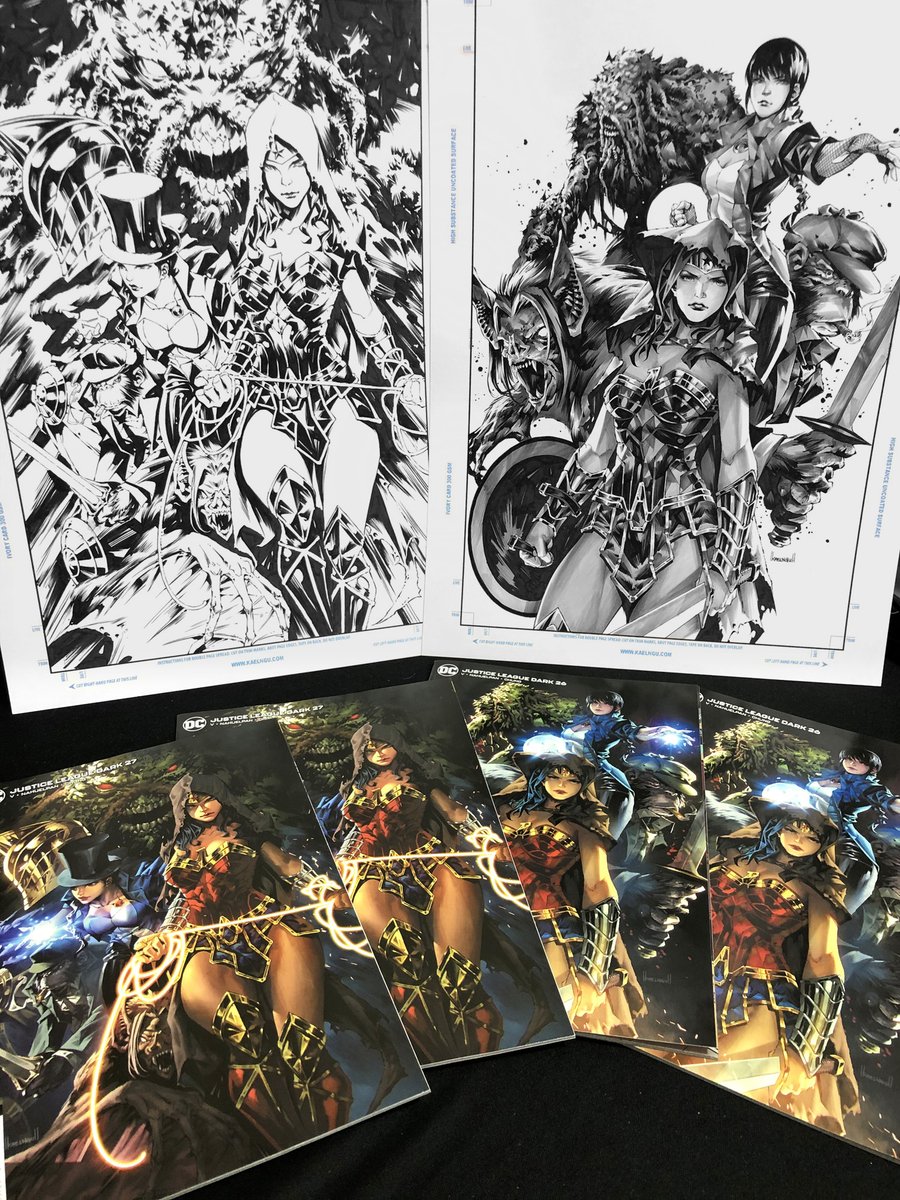 Original art for Justice League Dark #26 and #27, together with comps from <a href="/DCComics/">DC Comics</a> 😀