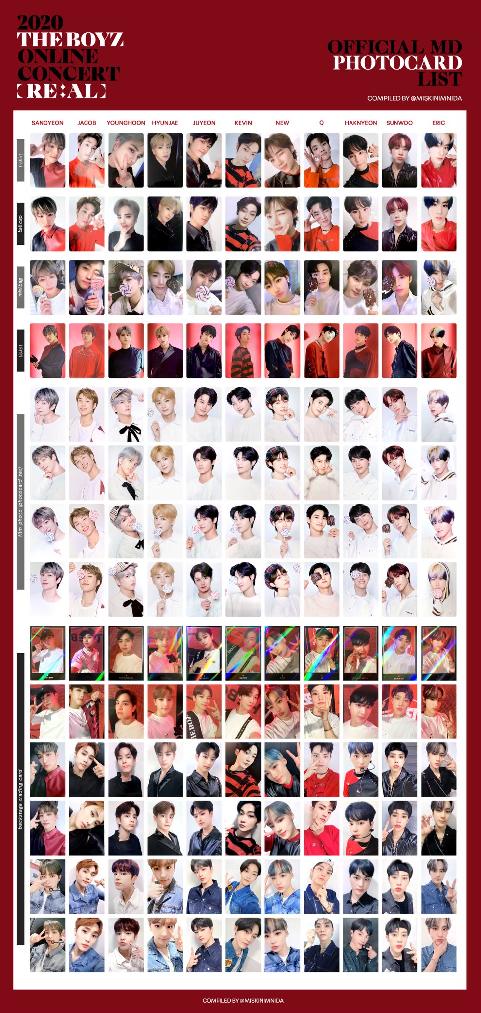Monica The Boyz Concert Re Al Md Official Photocard List Dl T Co Q8yqct4uir Individual Member Templates In Reply I Own None Of The Pictures Credit Goes Fully To The