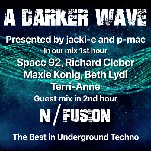 adarkerwave's tweet photo. This week's @adarkerwave with @jackiepalmer
& P-Mac is now on Soundcloud
https://t.co/UnKGSZOFIY
Guest mix 2nd hr #NFusion
Our mix 1st hr @RichardCleber @BethLydi @zariasound
@KebinvanReeken @DJPastiche @RobGritton @benpest
@FaiaGry @hellokuronekoap @MoogConspiracy
@djRebekah https://t.co/G0rAhOKKsJ