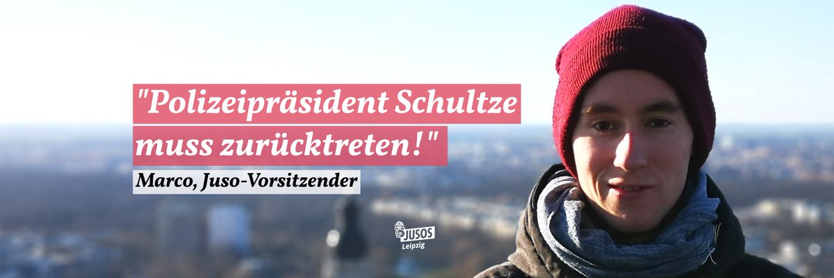 Jusos Leipzig (@jusosleipzig) on Twitter photo Nach #le0711 ist für uns klar: So kann es nicht weitergehen. Der Rücktritt von Polizeipräsident Schultze ist das Mindeste!
Danke an alle, die gestern mit <a href="/platznehmen/">Leipzig nimmt Platz</a> klare Kante gezeigt haben. Ganzes Statement hier: tinyurl.com/jusos-le0711 Nach #le0711 ist für uns klar: So kann es nicht weitergehen. Der Rücktritt von Polizeipräsident Schultze ist das Mindeste!
Danke an alle, die gestern mit <a href="/platznehmen/">Leipzig nimmt Platz</a> klare Kante gezeigt haben. Ganzes Statement hier: tinyurl.com/jusos-le0711