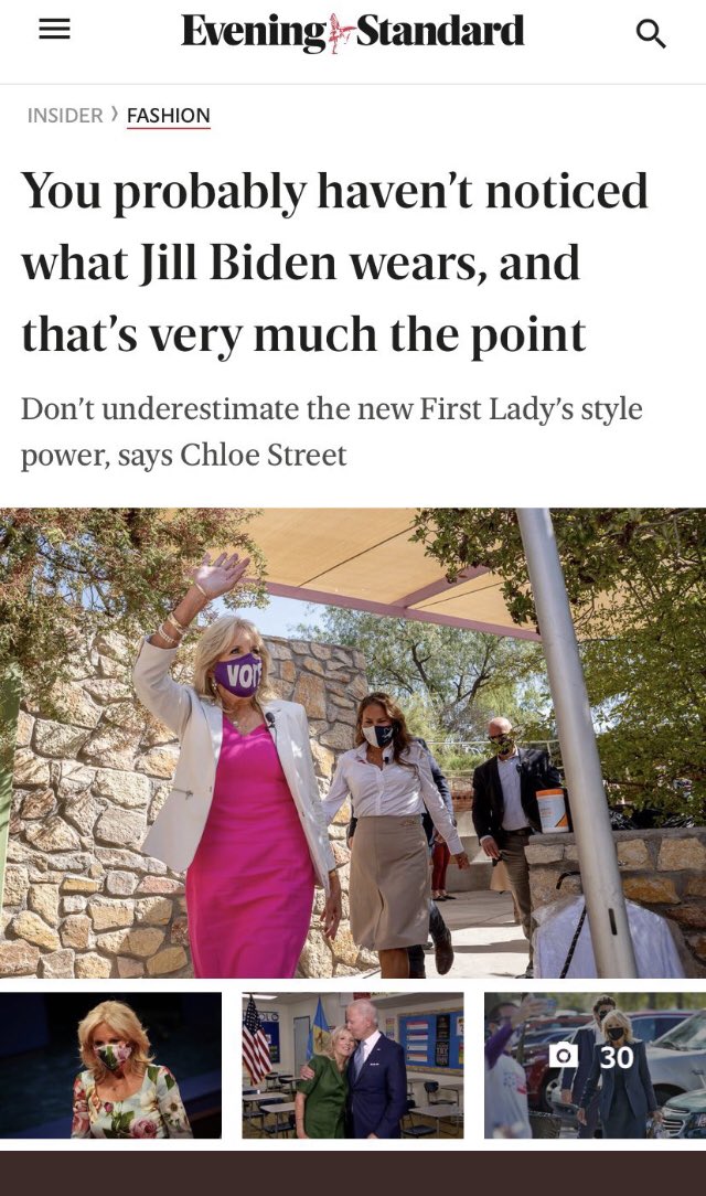 JulieGittoes's tweet photo. Two outstanding women... but The Telegraph have a piece on #KamalaHarris’s appearance - not her intelligence or career; The Evening Standard go with comments on #JillBiden’s clothes - not her academic &amp; teaching career. 

Women deserve better; we can do better! https://t.co/18uBZJgp0c
