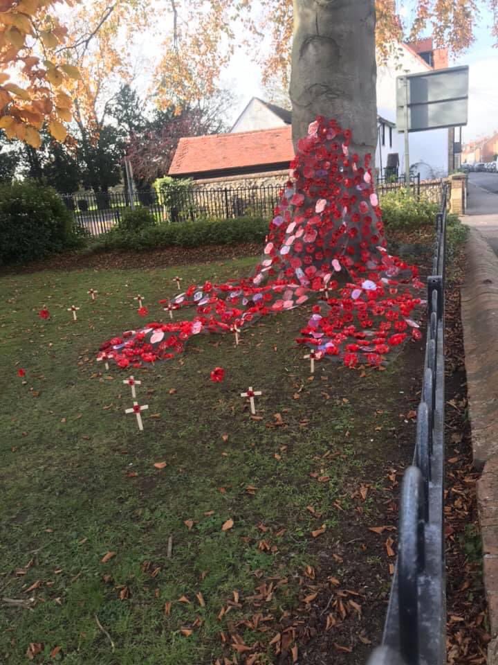Today’s service may have been cancelled, but the local community still found creative ways to remember  <a href="/PoppyLegion/">Royal British Legion</a> #RemembranceSunday #armistice2020 #PoppyDay