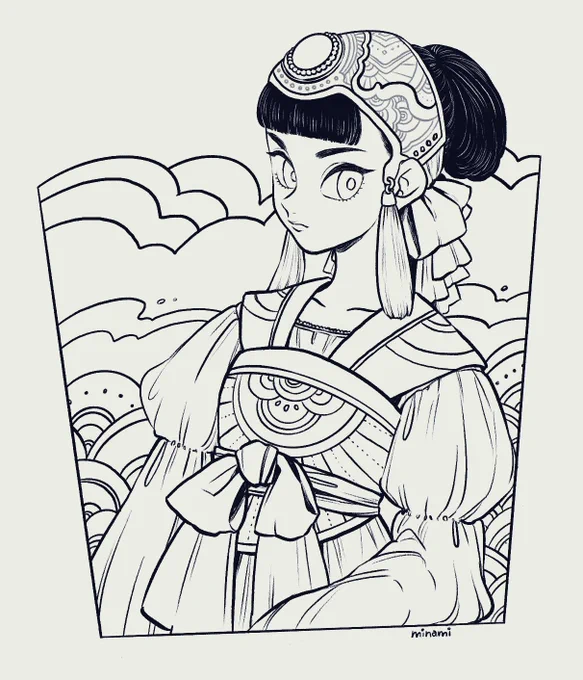 ぬりえ #創作 