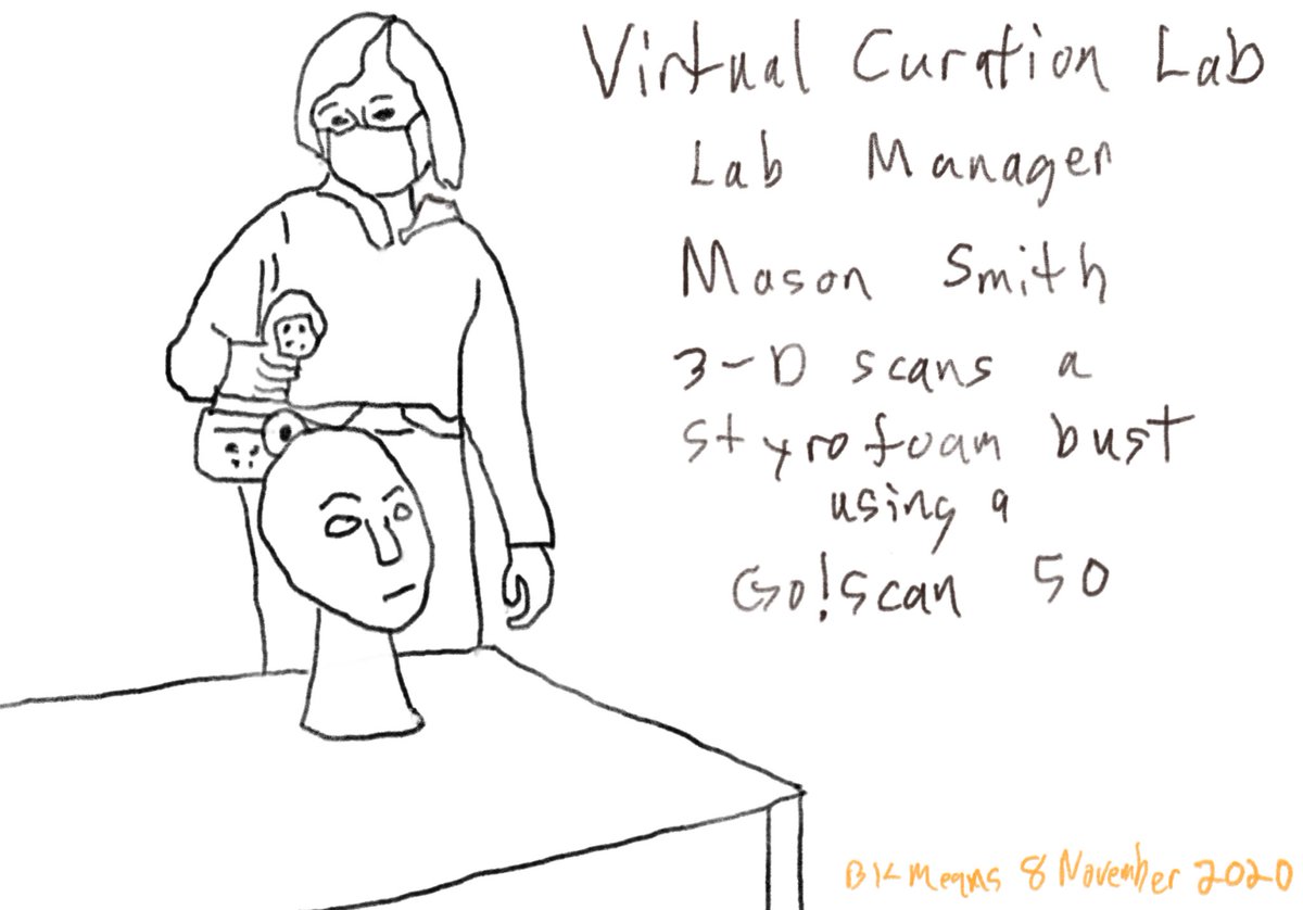 VCLatVCU's tweet image. Virtual Curation Laboratory Lab Manager Mason Smith using the Go!Scan 50 #virtualcurationlab