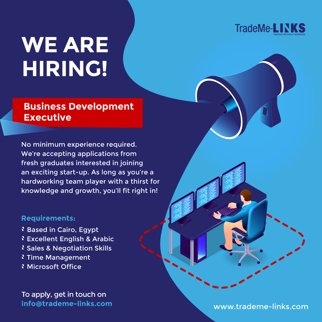 TML_Capstone's tweet photo. Looking to start your career with an exciting start-up? 
We're hiring business development executives to join our team. To apply, send us an email on info@trademe-links.com. 

#Hiring #BusinessDevelopmentExecutive #JobPost #StartUp #Sales #B2BTrade #TradeMeLinks https://t.co/rwvorxi23w