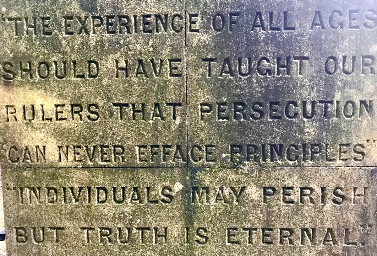 SueRowlands2's tweet photo. Spotted this on a monument to Scottish Political Martyrs in #nunheadcemetary Particularly apposite after yesterday’s event. #democracy https://t.co/B0HopqTAMS
