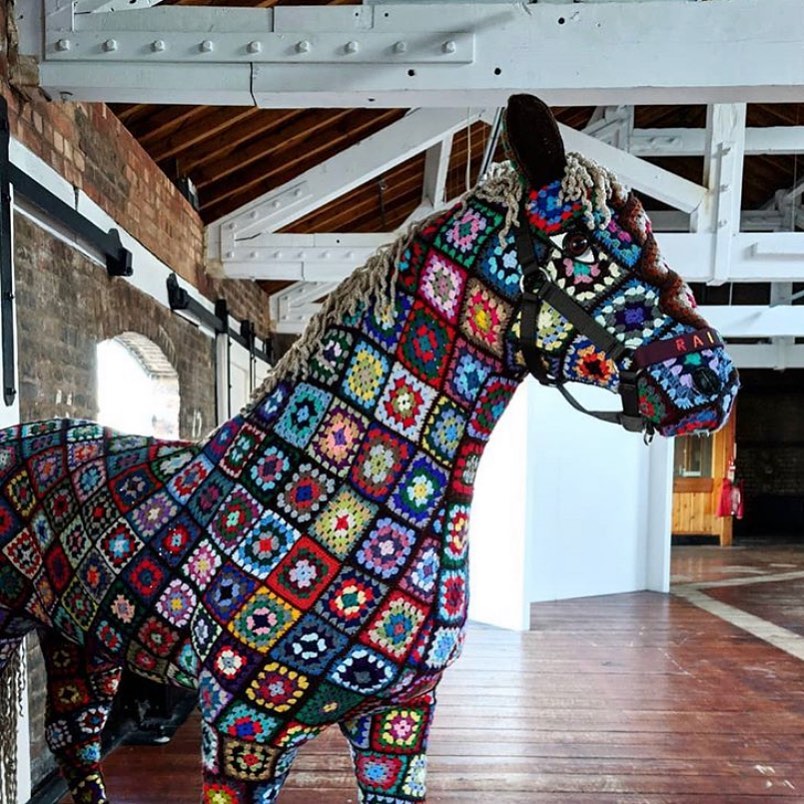 NWMuseum's tweet photo. Continuing the #MuseumAlphabet we’ve reached C... for #Crochet
The museum’s Coffee and Crochet group crocheted a life size horse to mark the important role played by horses along our canals.
#NationalWaterwaysMuseum #EllesmerePort #MuseumMonday #MuseumFromHome #MuseumCraft https://t.co/fmWwTtxsoP