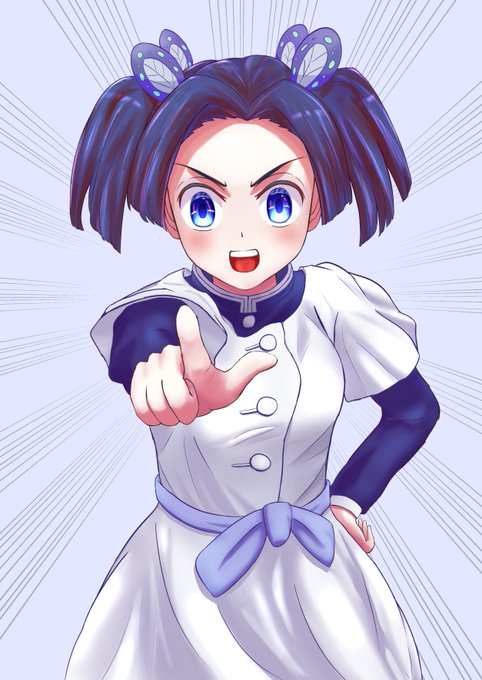 ぱらすたさんがTwitterに投稿した神崎アオイ(鬼滅の刃)のイラスト。