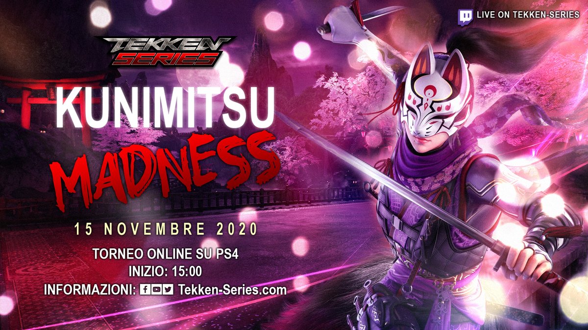 TekkenSeries's tweet photo. Con Kunimitsu alle porte non poteva mancare un nuovo Madness!
Il torneo si gioca online su PS4 senza aver il tempo necessario per studiare il personaggio in modo ottimale.
Iscrizioni: https://t.co/fXE0YndCe3
#Tekken7 #Torneo #Online #PS4 #Playstation4 #Kunimitsu #Season4 #SmashGG https://t.co/iMc3ojorne