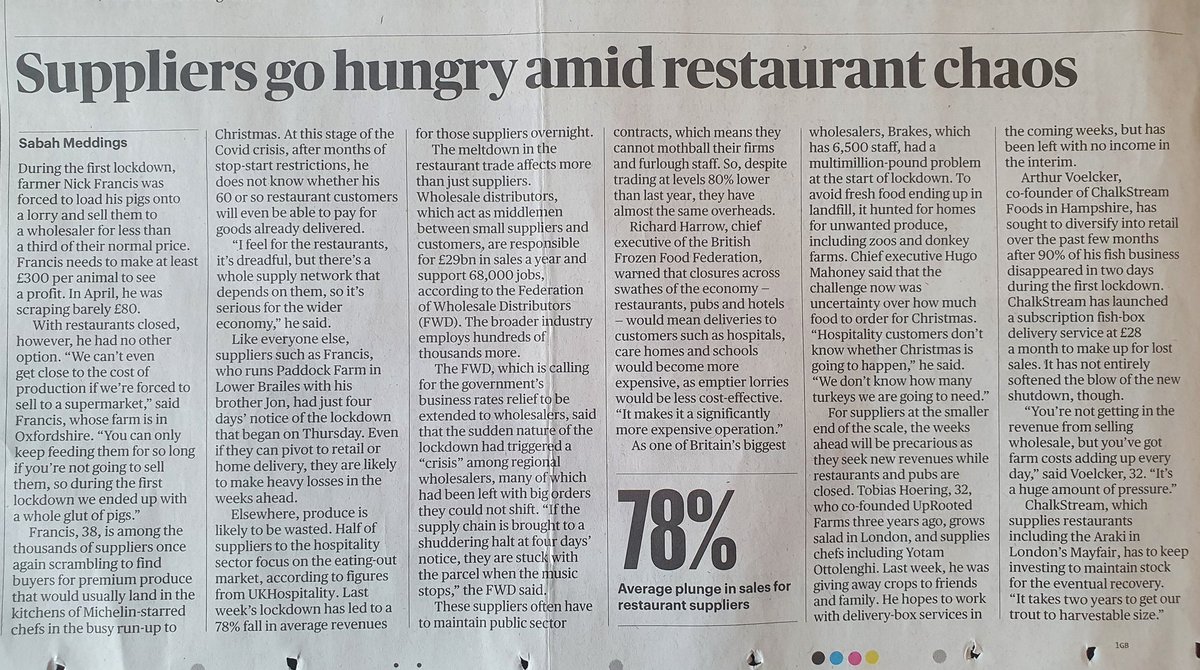 Another desvastating summary of where hospitality suppliers find themselves. This is exactly why @NRBManchester is working with its likeminded exhibitors to kickstart a #saveoursuppliers campaign. These companies must be acknowledged and supported, we'll make sure they are heard.