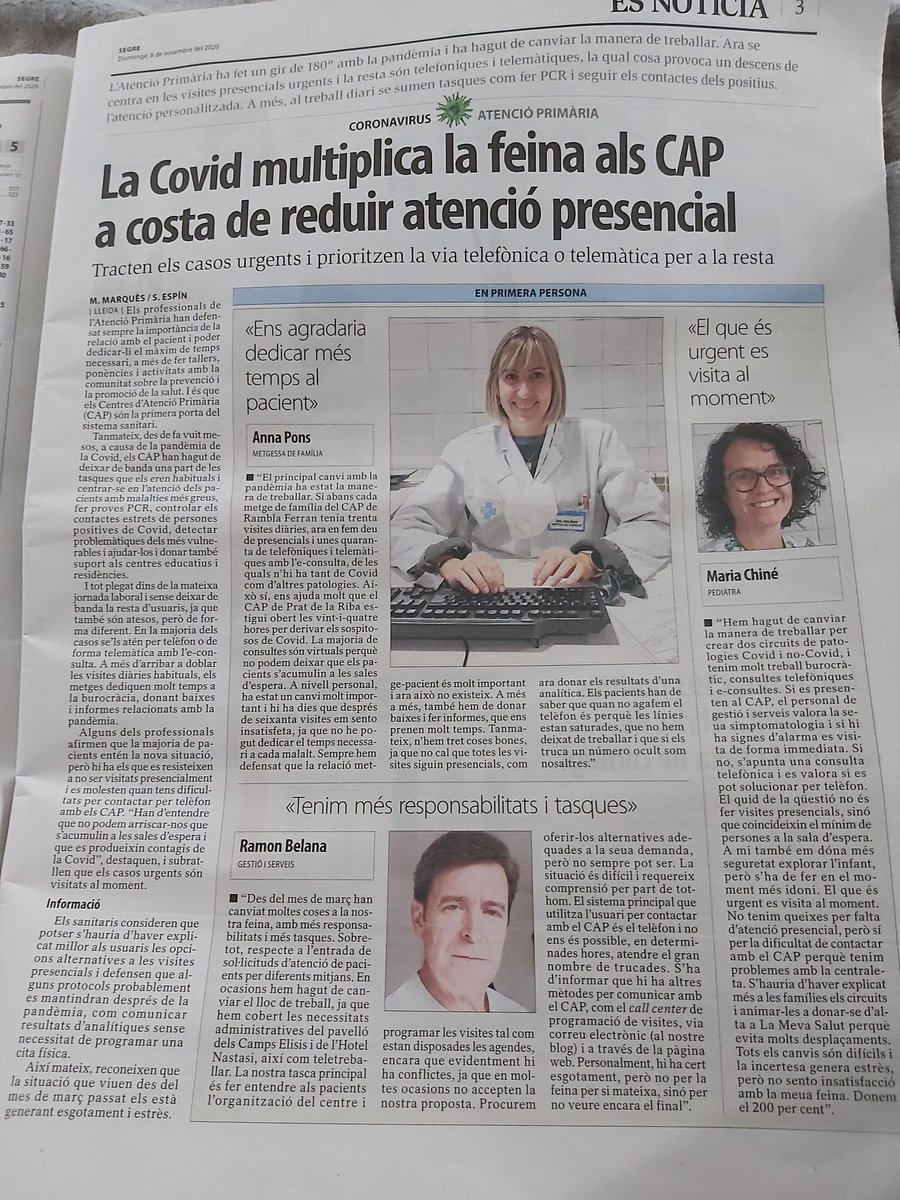 shirana8's tweet photo. Que es visualitzi tota la feina que fem TOTS els col.lectius en l'atenció primària. Enhorabona companys 👏👏 @apicslleida @mariachine https://t.co/JynY7B3rQI