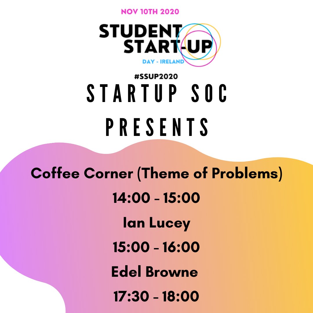 DCUStartUpSoc's tweet photo. WOAH! A whole day of virtual talks and events aimed at students?! Organized in the middle of a pandemic!?! Now you've no excuse not to come! More info @ https://t.co/8scR8Z3LlI #SSUP20 https://t.co/IL6i7zg84e