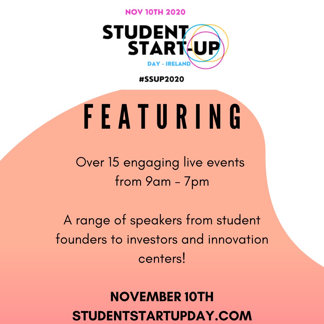 DCUStartUpSoc's tweet photo. WOAH! A whole day of virtual talks and events aimed at students?! Organized in the middle of a pandemic!?! Now you've no excuse not to come! More info @ https://t.co/8scR8Z3LlI #SSUP20 https://t.co/IL6i7zg84e