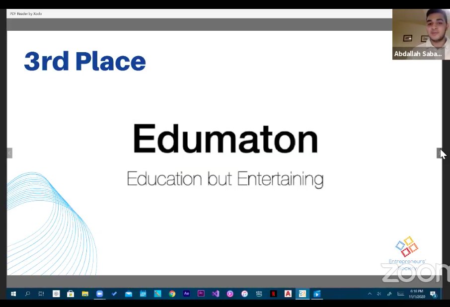 PraneshwarE's tweet photo. Came 3rd place in the Junior Startup Competition held by @EntrprnrSociety among more than 40 teams from around the world! Thank you @EntrprnrSociety for giving me this opportunity! @dxbmodern @KNargish https://t.co/F2lpqqksgQ