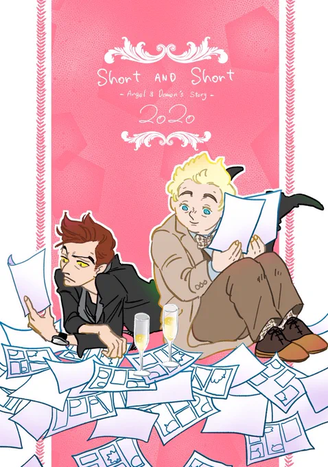 11/21新刊②『short and short 2020』。web再録本の2冊目です!まだ2020年終わらないけどまとめちゃいました。書き下ろしが9p、その一部のサンプルです。 