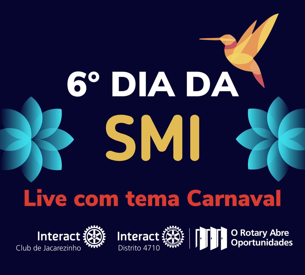 interact_jac's tweet image. ⚙️💙 Semana Mundial do Interact 2020
6° dia: Live com o tema Carnaval! 
Na noite de ontem, 07/11, durante a programação, houve bate-papos, interações, atrações musicais e o concurso de fantasia. 
Foi uma noite de muitas oportunidades! 
#SMI2020 #Interact58Anos #4710NaSMI