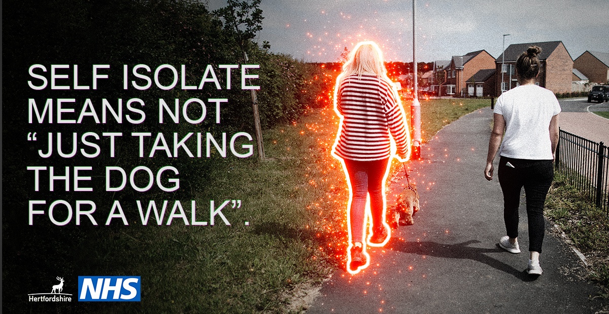 DacorumBC's tweet photo. Self isolation is not the same as lockdown. It means you must stay at home if you or someone in your household tests positive for coronavirus, or you are told to by Test and Trace. If you need support, contact https://t.co/ExsJPF1Z2A #SelfIsolateMeansStayAtHome https://t.co/CkE64JY7c0