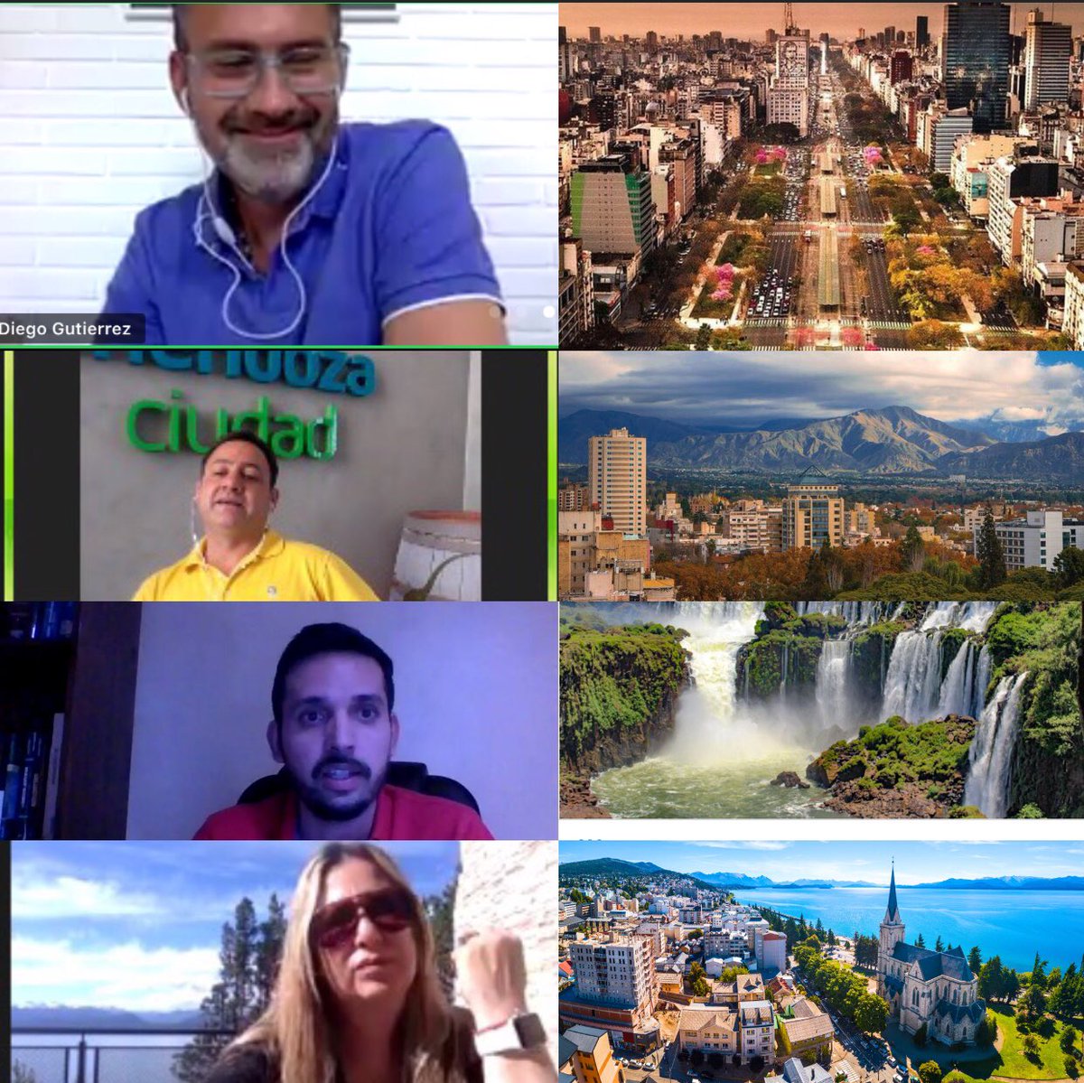 FABIANBANCHERO's tweet photo. En #LaPlazaVirtual 🇦🇷🌳🎥🌞
#DestinosConectados Prog.🎞▶️
https://t.co/y5dIxlzsdO
Diego Gutiérrez - Dir General de Promoción Turística - ENTUR BA @EnTurBA
 Nicolás Benitez @CataratasIturem 
Felipe Rinaldo, Sec Turismo y Cultura @ciudaddemendoza 
Mod🎤 @SilviaLuzzardi #Bariloche https://t.co/xo9DCvepRn
