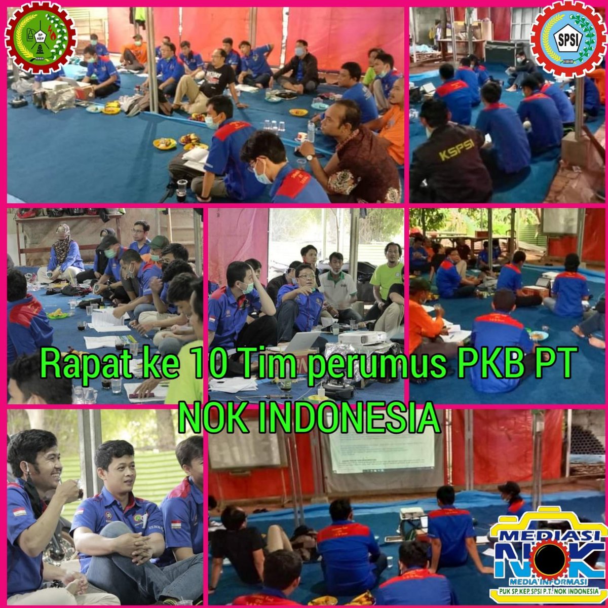 mediasinok's tweet photo. Minggu 8 November 2020 , bertempat dikandang perjuangan, tidak mengenal lelah Tim perumus PKB PT NOK INDONESIA melaksanakan rapat . https://t.co/CKA9EOwSXj
