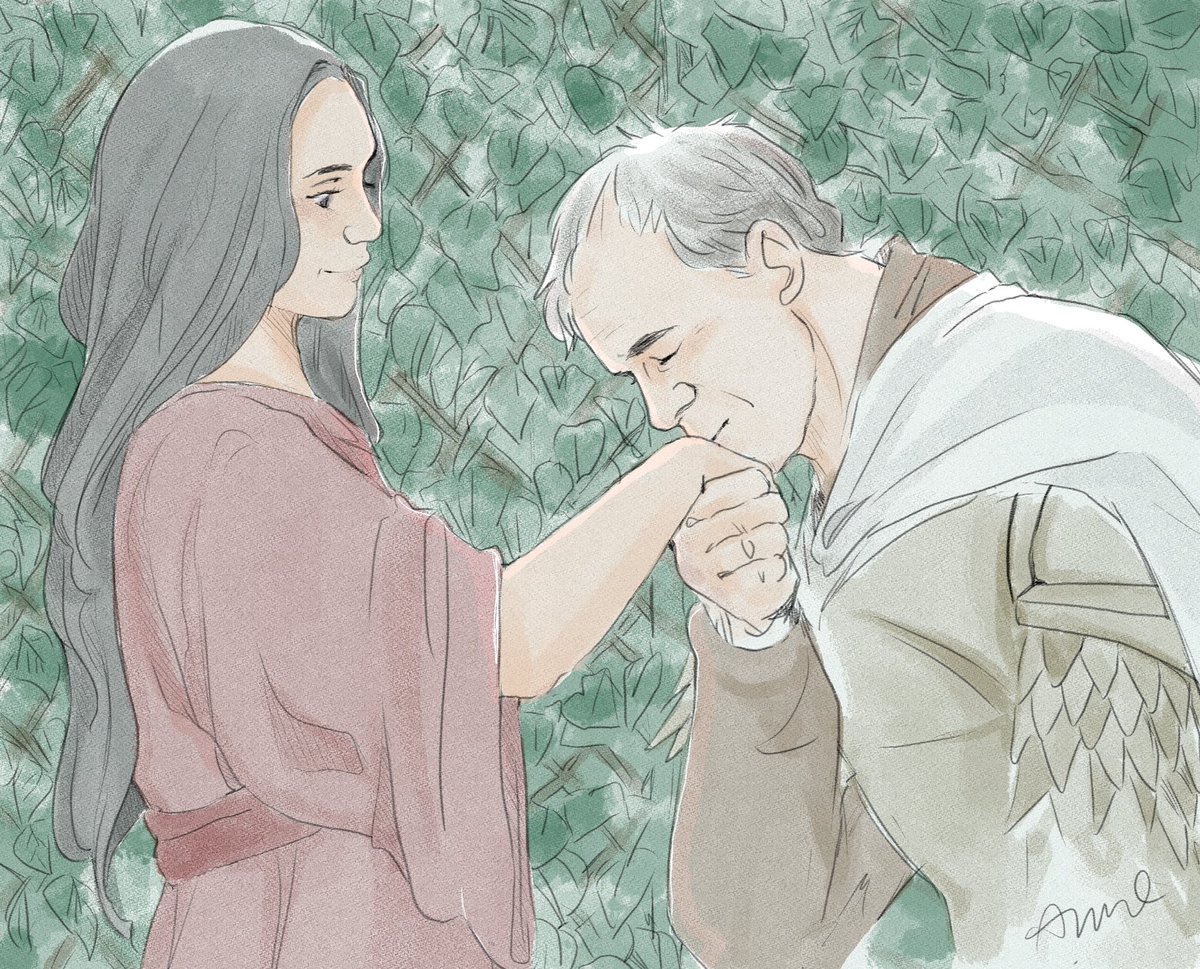 And second, an update on the Jorah/Daenerys arranged marriage fic ❤️ - archiveofourown.org/works/26950990… 😍 But while we’re waiting for the lobsters to finally meet (soon, promise 😂🥰), I slipped in a little #Bashara because why not? 🤷🏼‍♀️😍❤️ Again, with <a href="/salzrand/">アンネ</a> prettiness included 😍