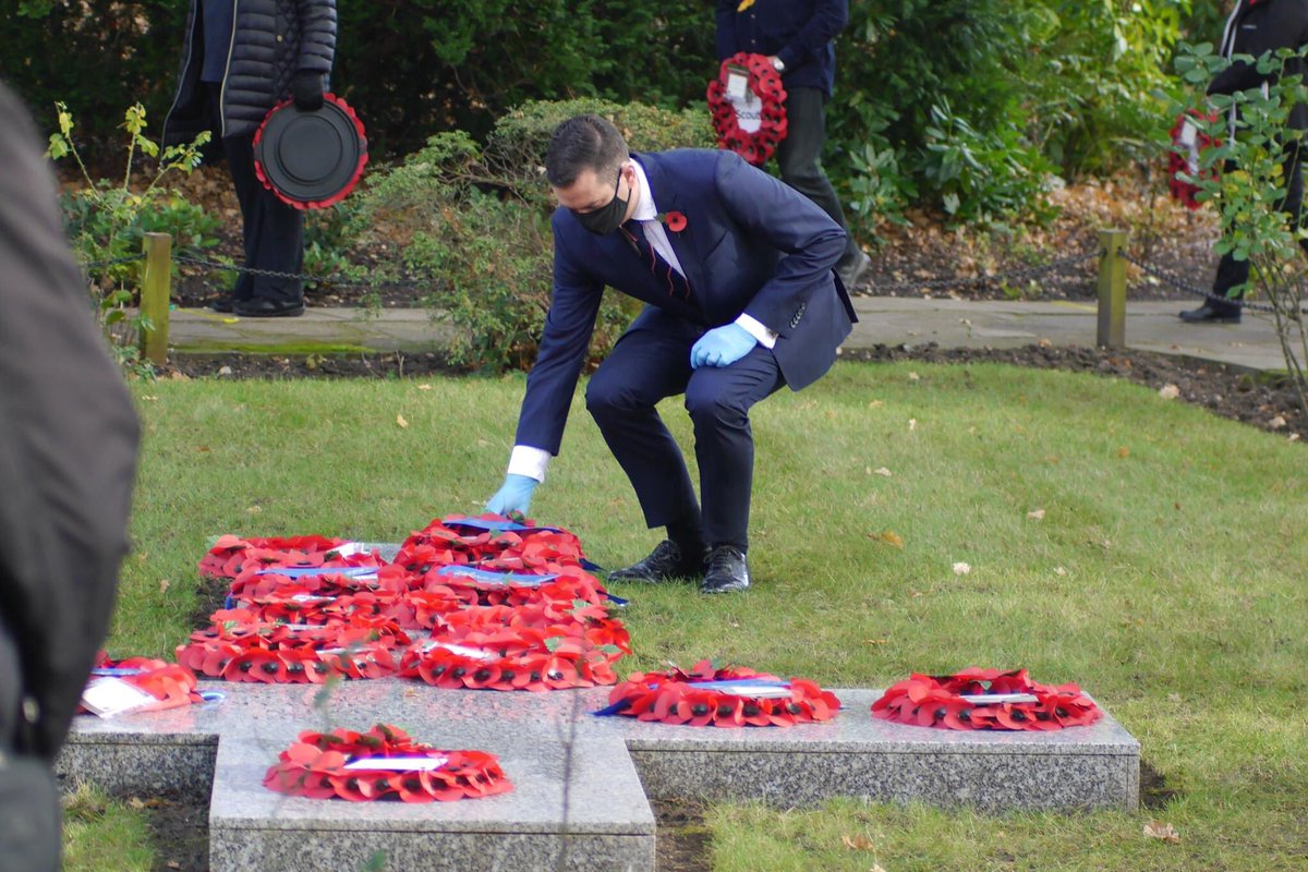 Current circumstances meant reduced numbers and everyone wearing masks and gloves but it didn’t detract from the feeling of gratitude towards our armed services and our allies. <a href="/REvanJones/">Evan Jones</a> laid a wreath on behalf of the Trust. Thank you Mike for the photos.