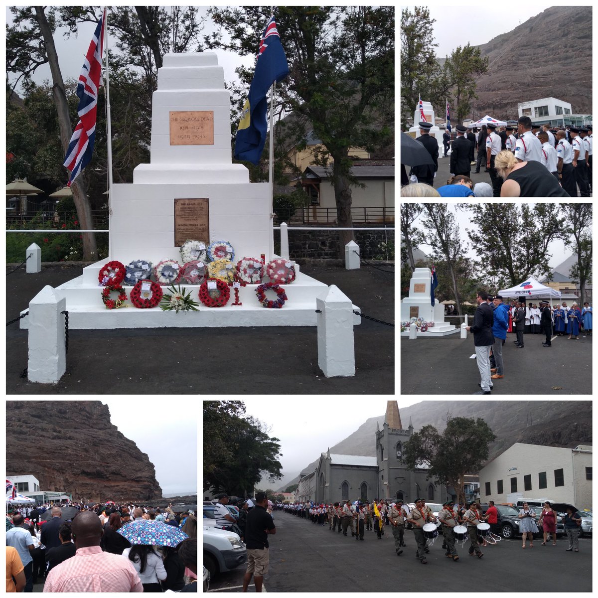 Grateful to have been able to attend the #RemembranceDay service on #StHelena this morning. A wreath was also laid by divers on the wreck of the RFA Darkdale. #WeWillRememberThem