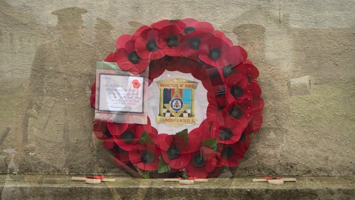 pgl_york's tweet photo. We @no_9960 sadly were not able to stand shoulder to shoulder due to Covid-19, in no way did that detract from the dignity or respect of the laying of the Invictus wreath. We unite to remember and honour those brave men and women who paid the ultimate sacrifice. Lest we forget. https://t.co/n7Udfu3Cl4